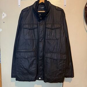 black rivet men’s black jacket